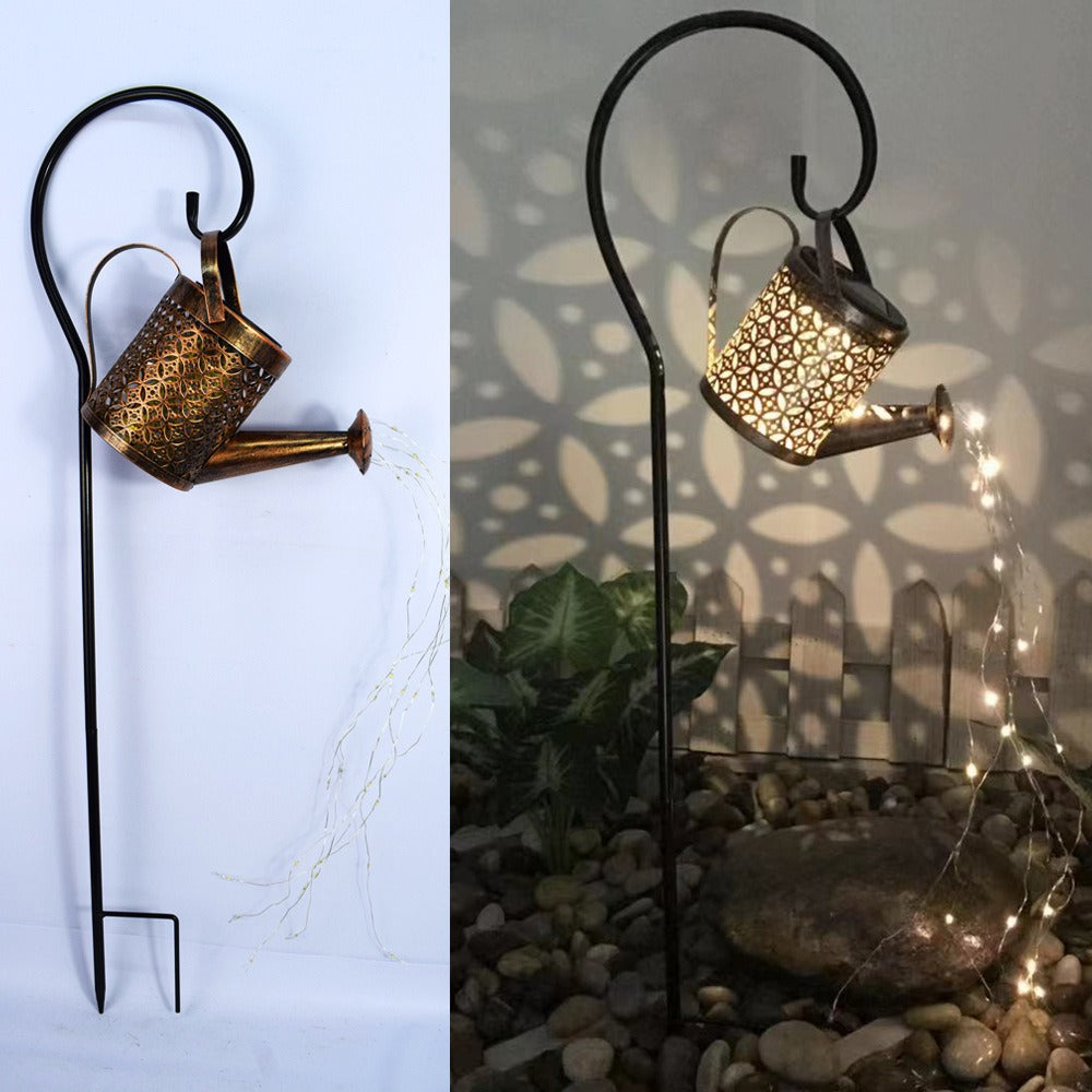 Solar Watering Can LED Garden Light