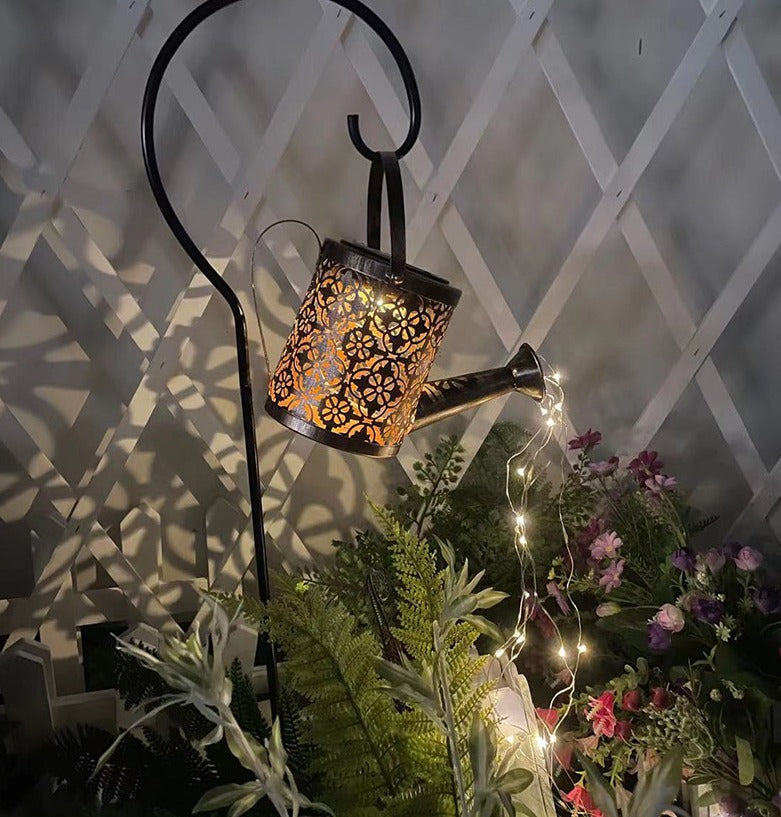 Solar Watering Can LED Garden Light