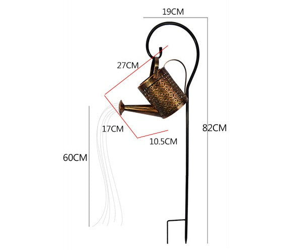 Solar Watering Can LED Garden Light