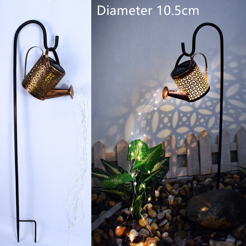 Solar Watering Can LED Garden Light