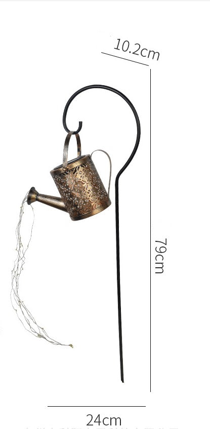Solar Watering Can LED Garden Light
